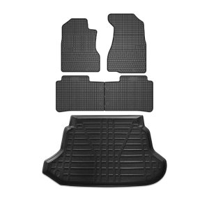 Honda CR-V Floor-Trunk Mats - Omac - El-Toro & YPS - Black - '02-'06